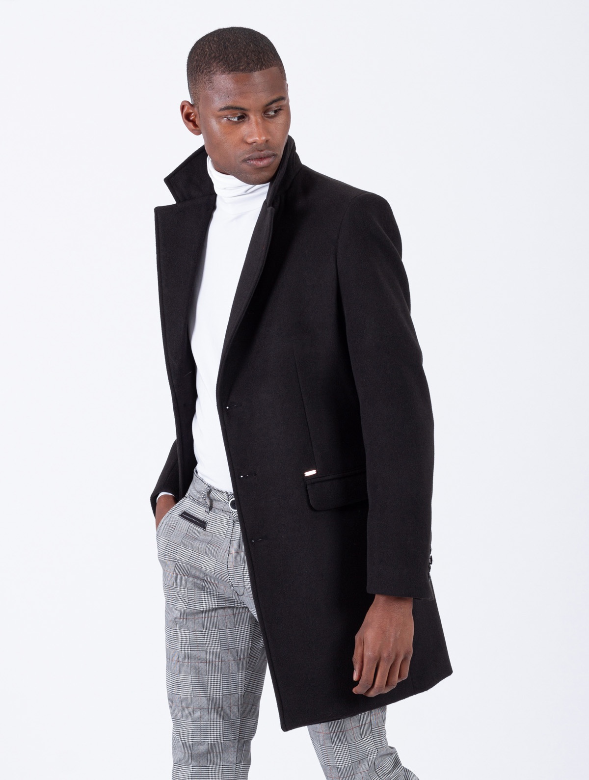 rudie premium wool blend overcoat