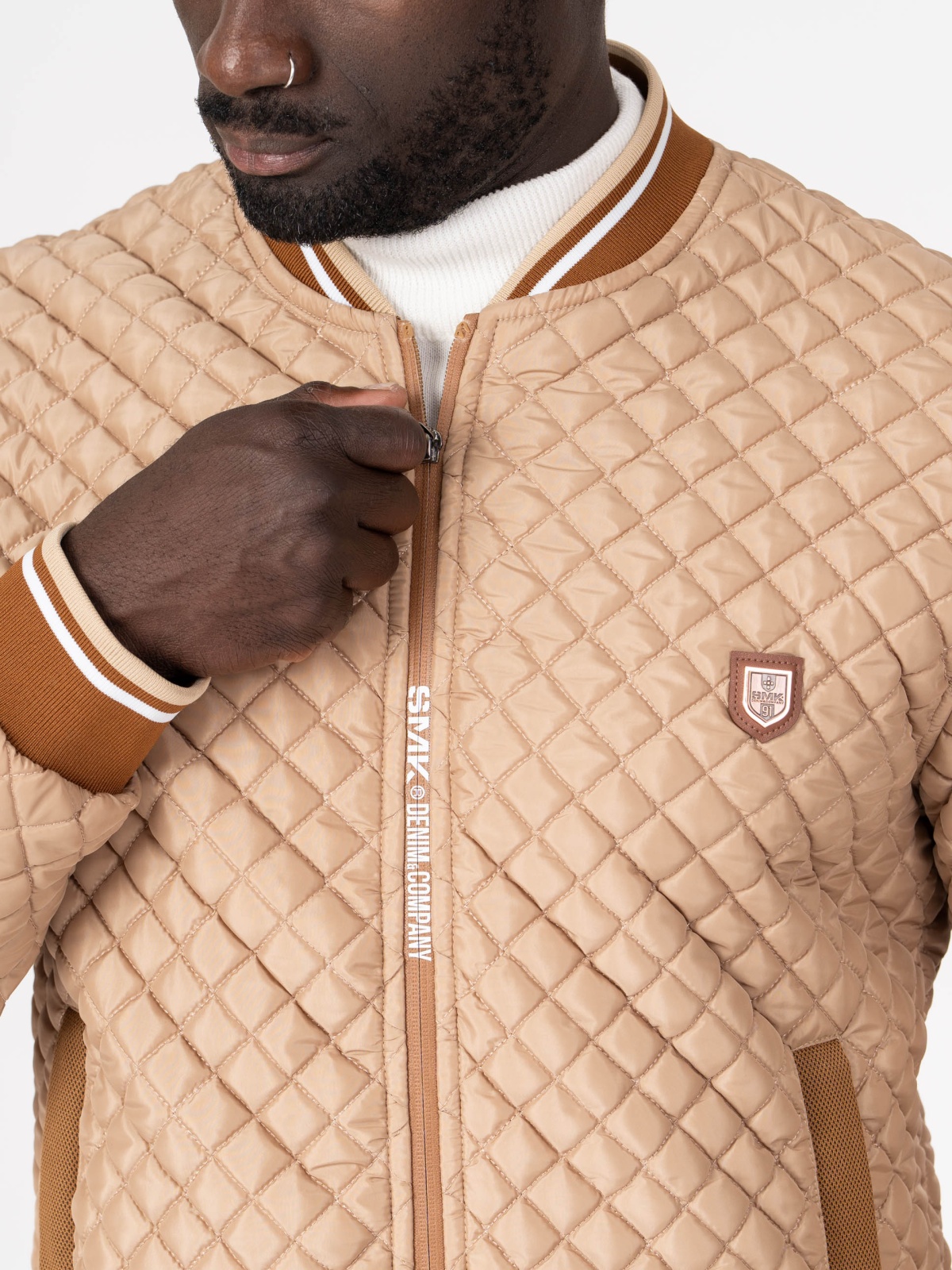 BLUSAO SMK LOSANGO CAMEL