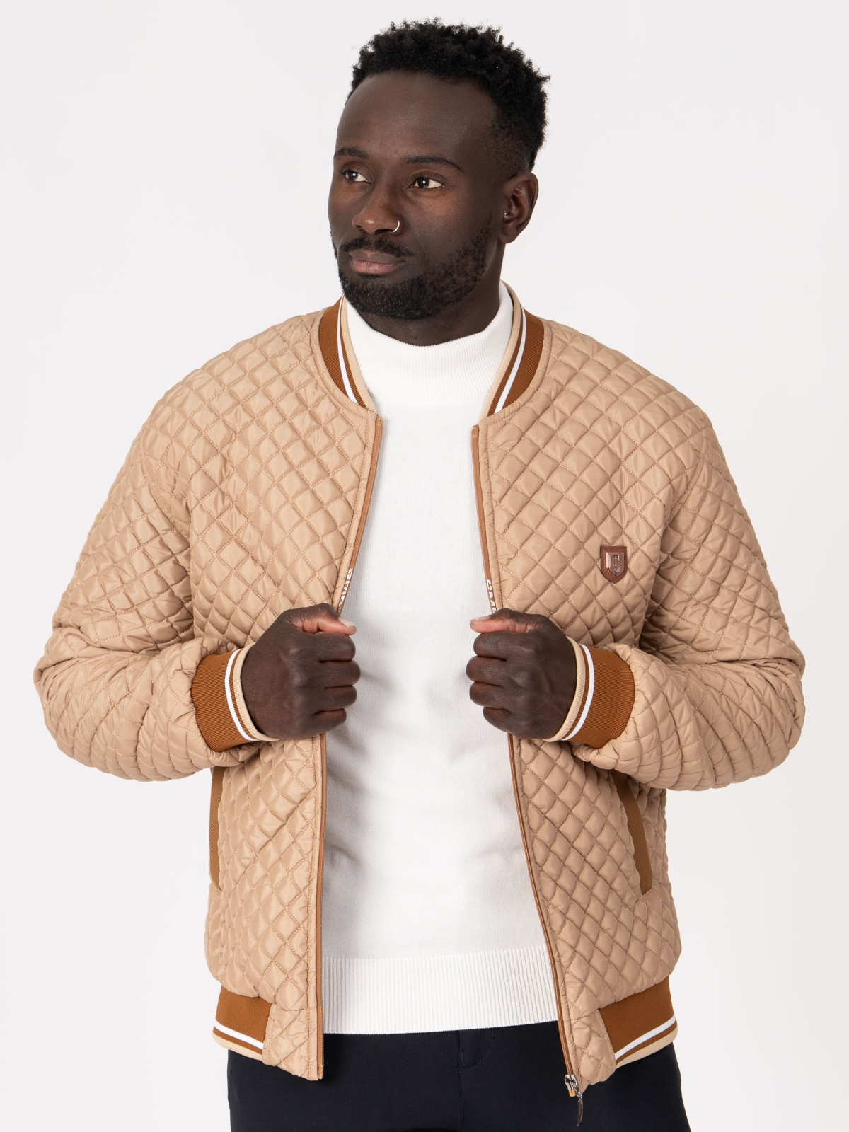 BLUSAO SMK LOSANGO CAMEL