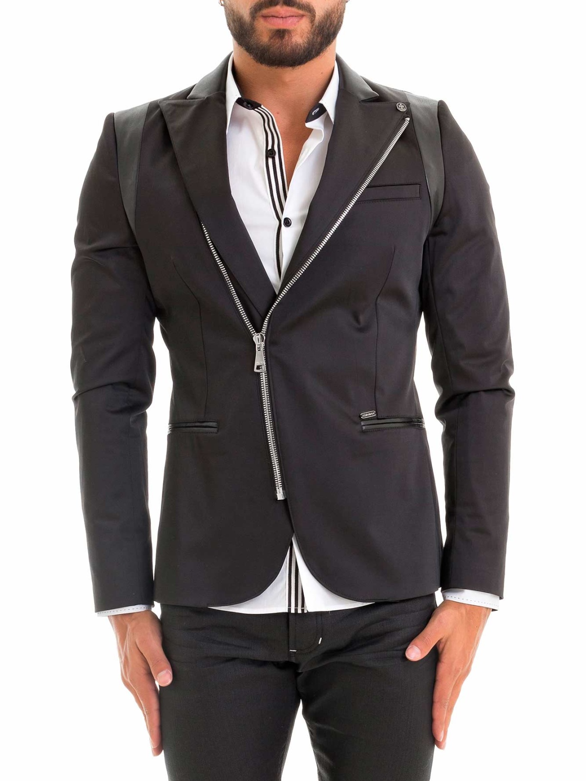 BLAZER  BLACK&NIKEL ZIP