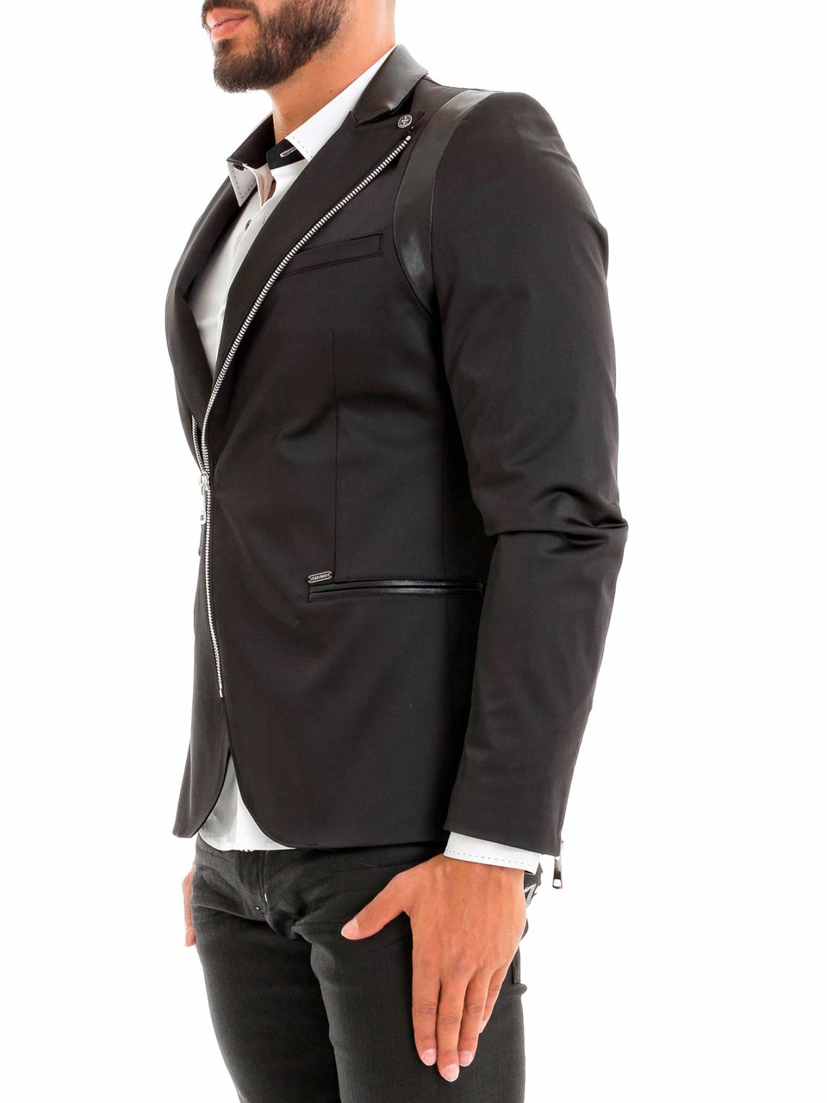 BLAZER  BLACK&NIKEL ZIP