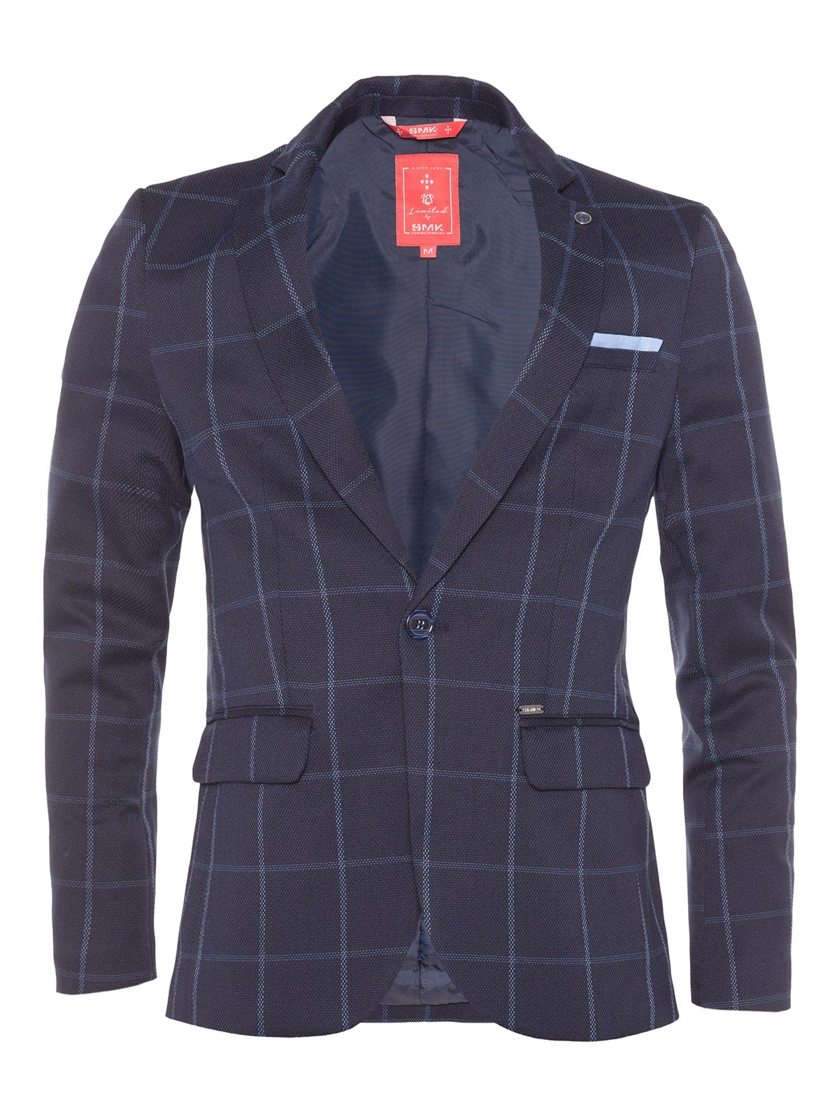 SMK DENIM&CO. - BLAZER SMK BLUE CHESS