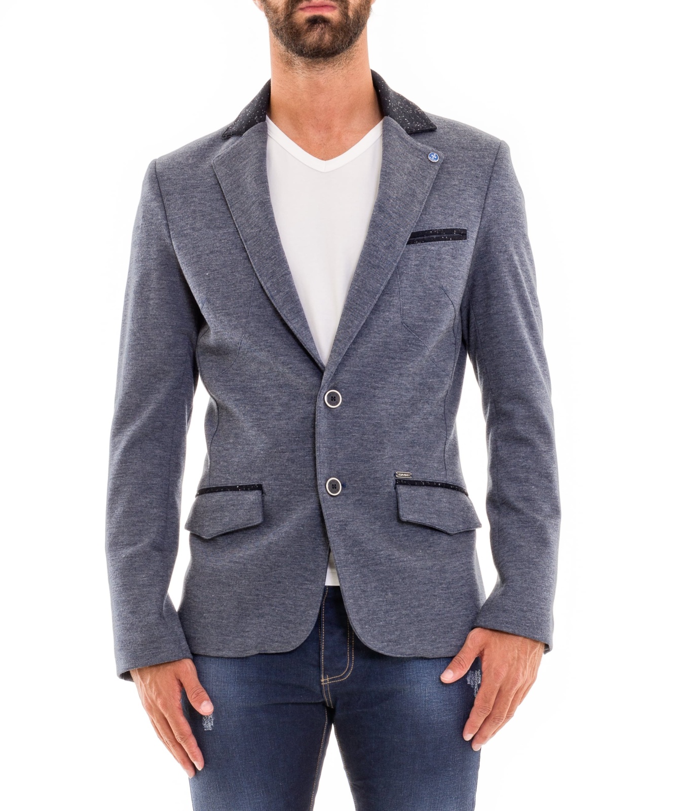 BLAZER COLLAR CONTRAST