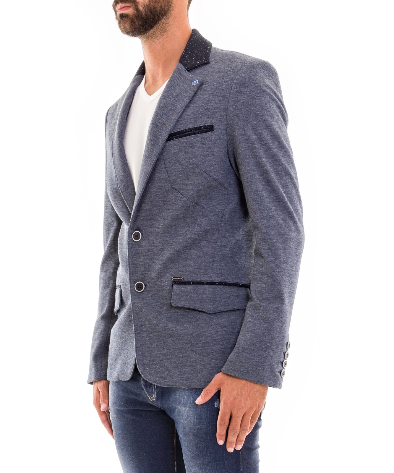 BLAZER COLLAR CONTRAST