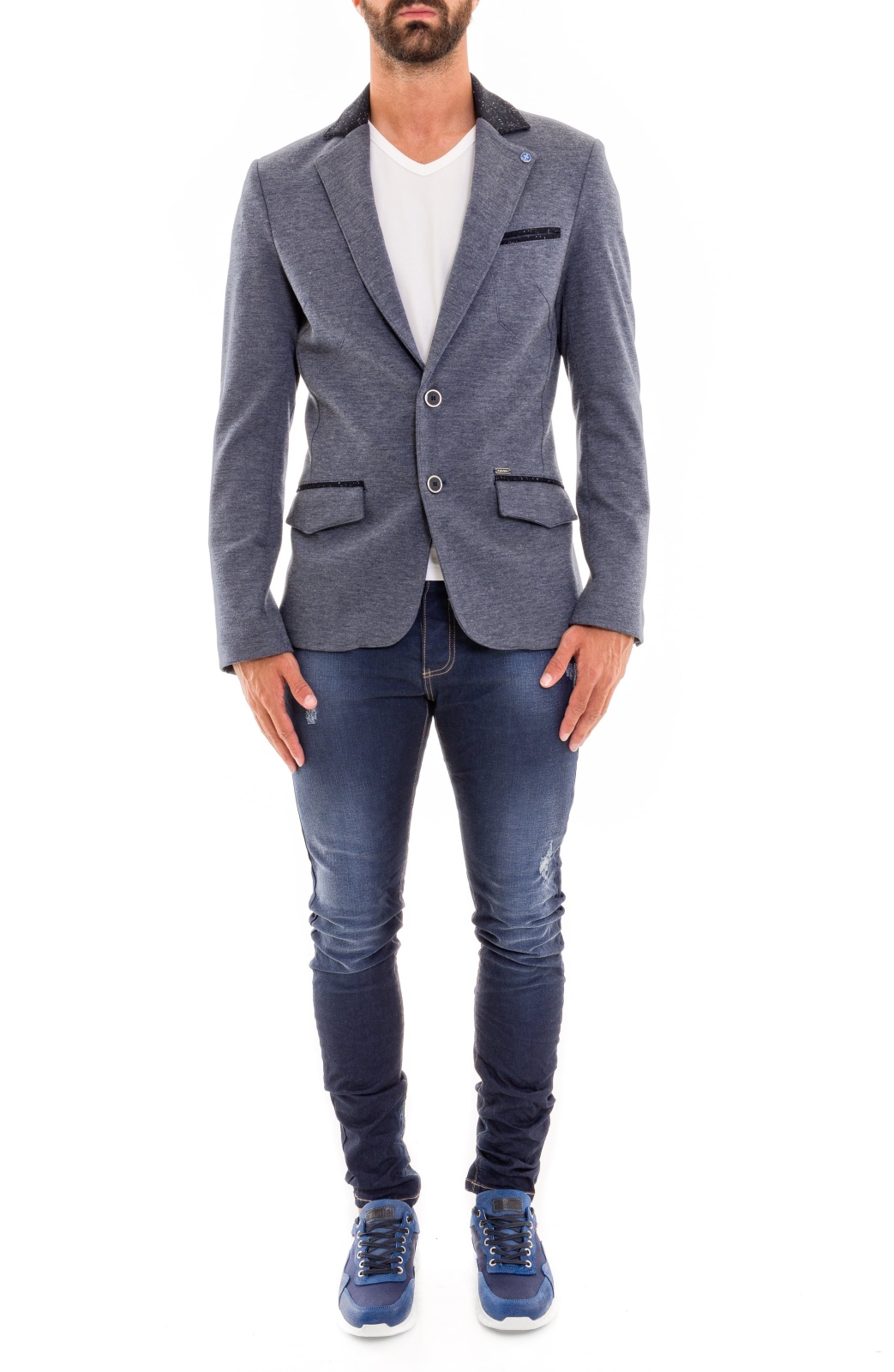 BLAZER COLLAR CONTRAST