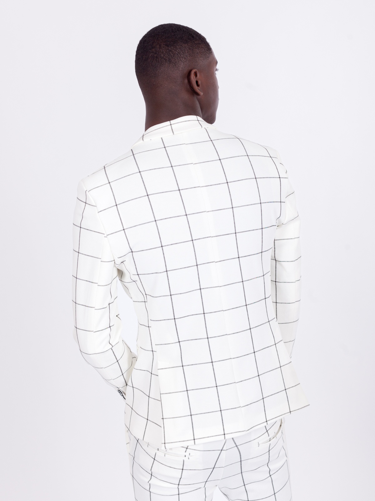 BLAZER SMK WHITE GRID